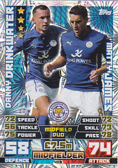 Drinkwater James Leicester City 2014/15 Topps Match Attax Duo #408